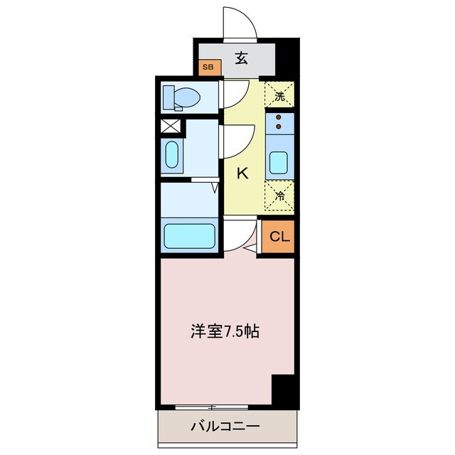 MISTRAL姫路駅前Ⅵ東駅前町の物件間取画像