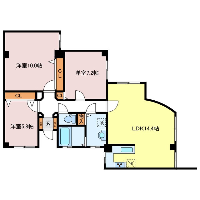 リブレ北新在家の物件間取画像