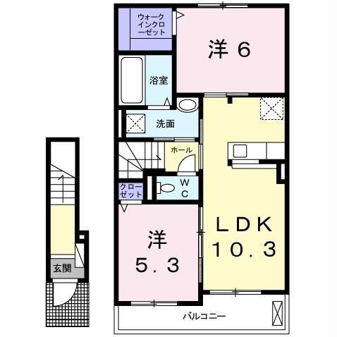 コンフォートカーサⅠの物件間取画像