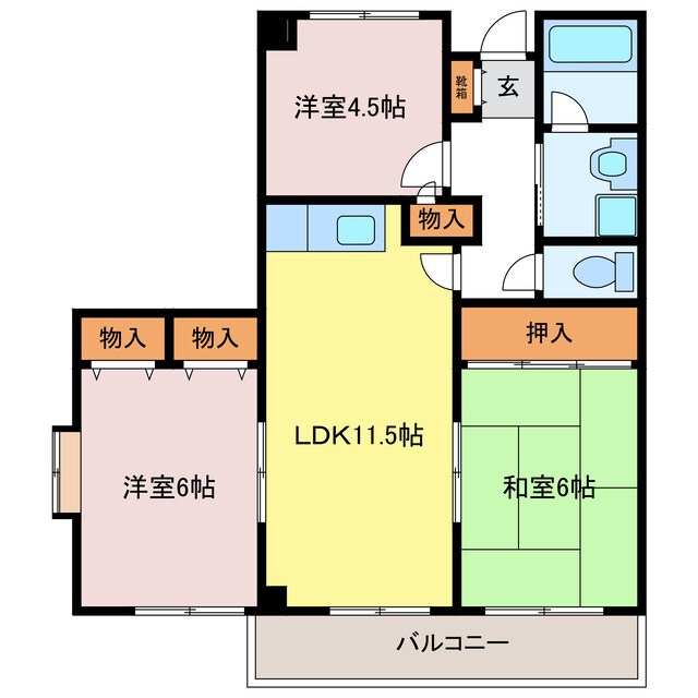 ソレーユ南条の物件間取画像