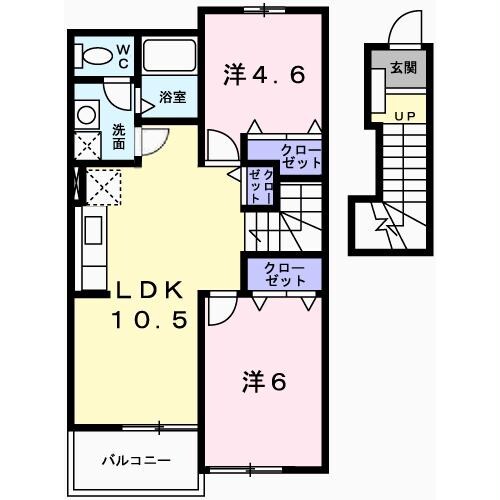 ミーツハオスUOEの物件間取画像