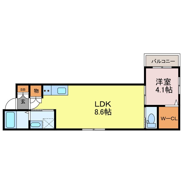 F asecia 神屋町の物件間取画像