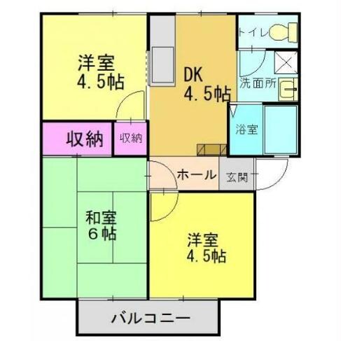 アーバンハイツ梶原Aの物件間取画像