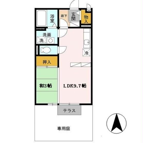 キャメロット飾磨　Aの物件間取画像