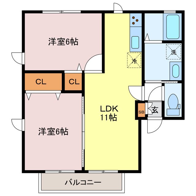 プランヴェールの物件間取画像