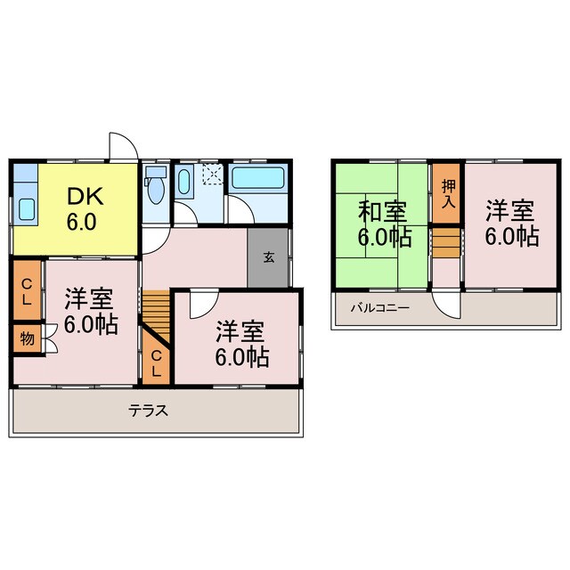 広畑区吾妻町戸建ての物件間取画像