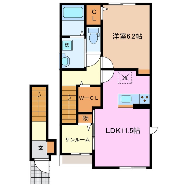 伊勢朝日駅 徒歩27分 2階の物件間取画像