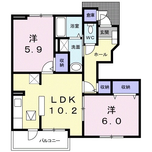 西別所駅 徒歩23分 1階の物件間取画像