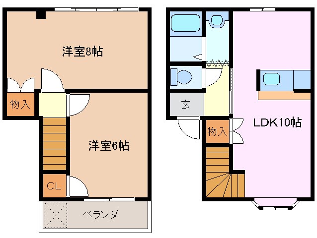 在良駅 徒歩7分 1階の物件間取画像