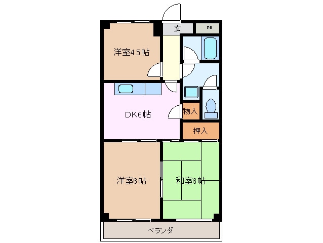 桑名駅 徒歩7分 3階の物件間取画像