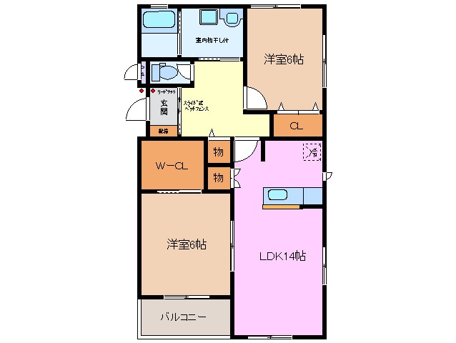 桑名駅 徒歩15分 2階の物件間取画像