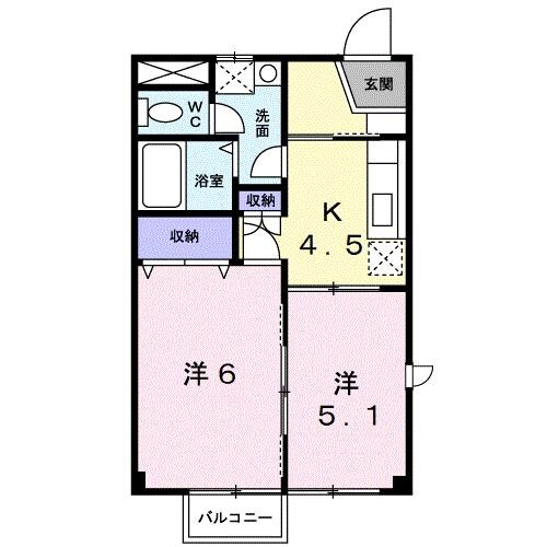 星川駅 徒歩27分 2階の物件間取画像