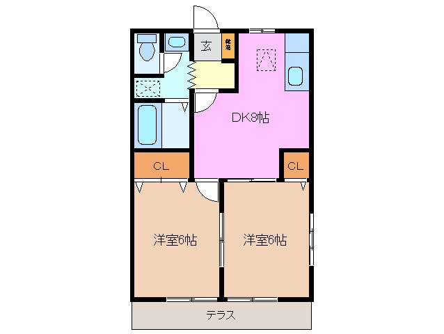 桑名駅 徒歩12分 1階の物件間取画像