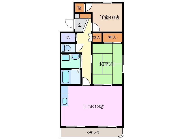 益生駅 徒歩22分 4階の物件間取画像