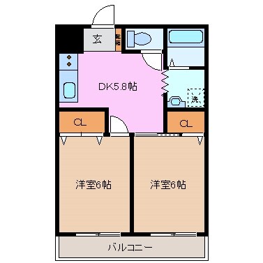 近鉄長島駅 徒歩37分 2階の物件間取画像