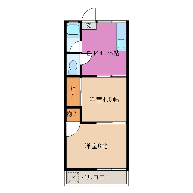 栄荘の物件間取画像