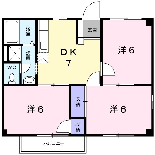 メゾンシティコート　Ａ棟の物件間取画像