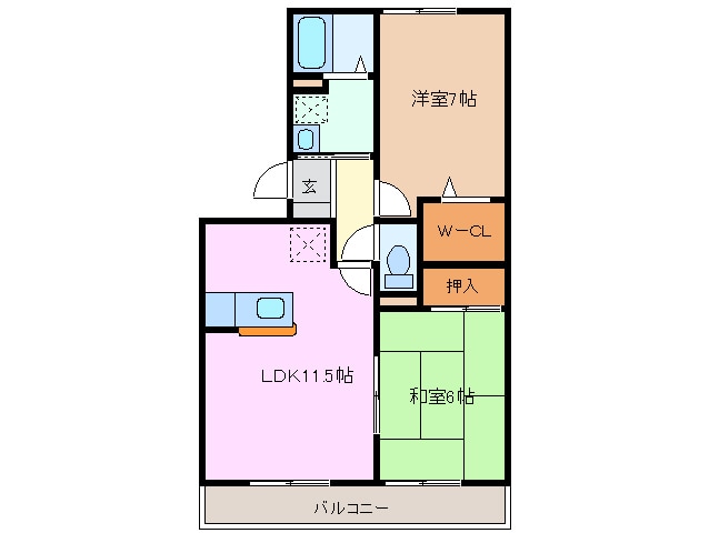 中川原駅 徒歩12分 3階の物件間取画像