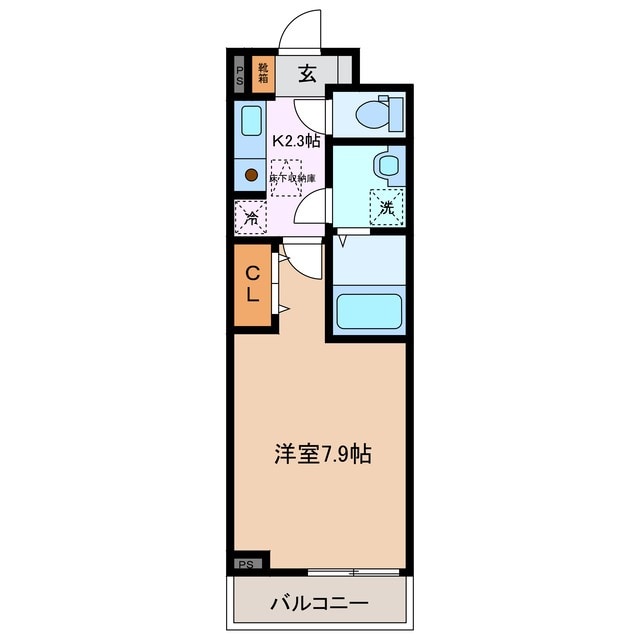 南日永駅 徒歩14分 2階の物件間取画像