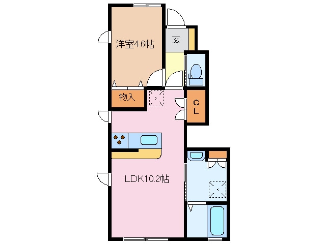 日永駅 徒歩9分 1階の物件間取画像