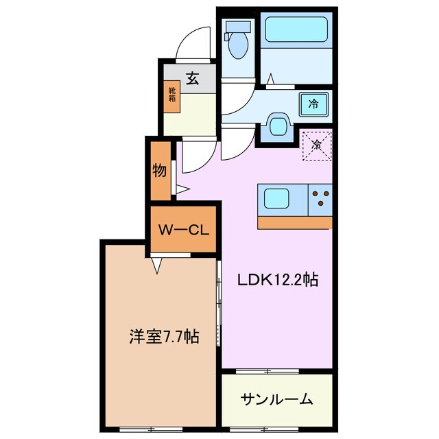 南四日市駅 徒歩9分 1階の物件間取画像