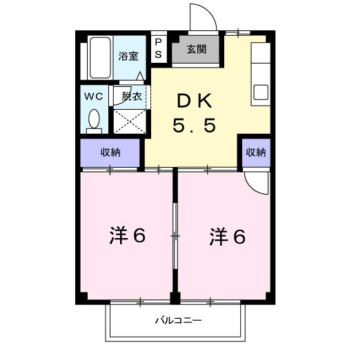 南日永駅 徒歩5分 2階の物件間取画像