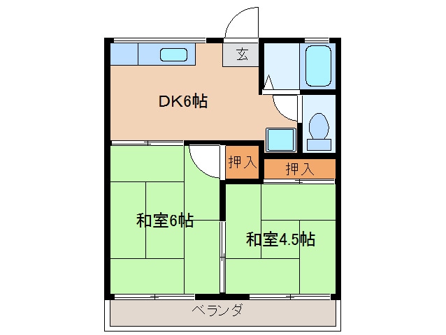 コーポモミヤマの物件間取画像