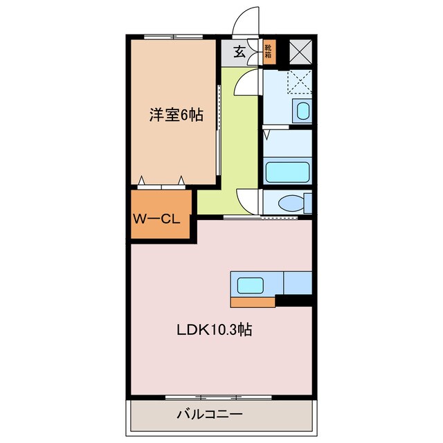 メゾンブローニュ伊勢の物件間取画像