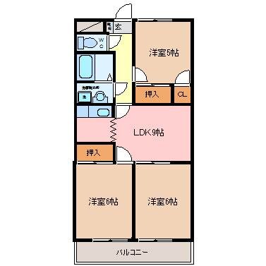 サンモールマンションの物件間取画像