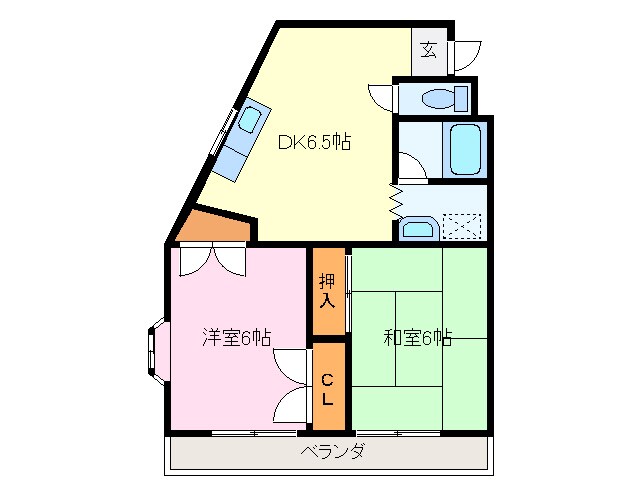 小俣マンションの物件間取画像