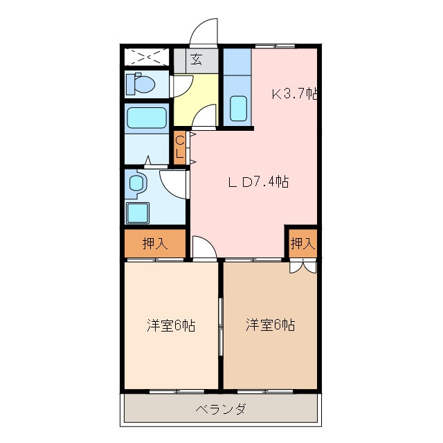 グリーンシャトーの物件間取画像