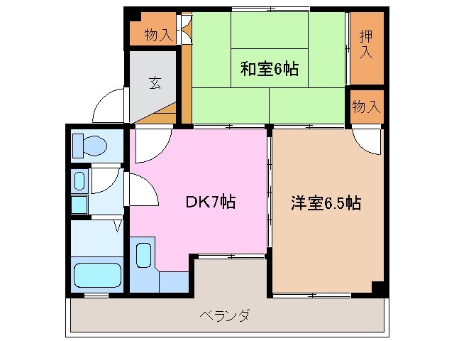 レーベンハイツ中部の物件間取画像