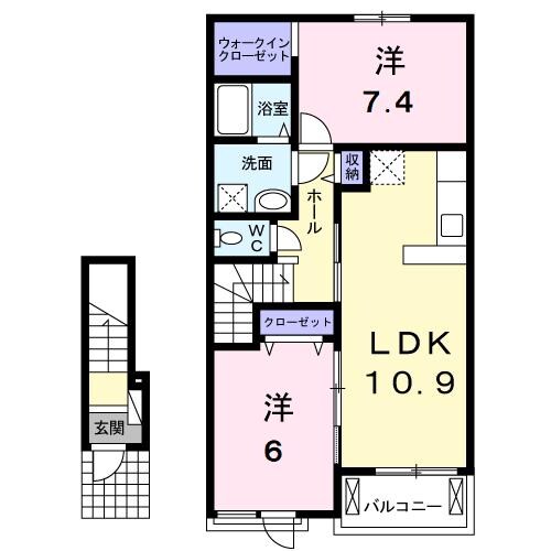 ヴィラ　斎宮Ｂの物件間取画像