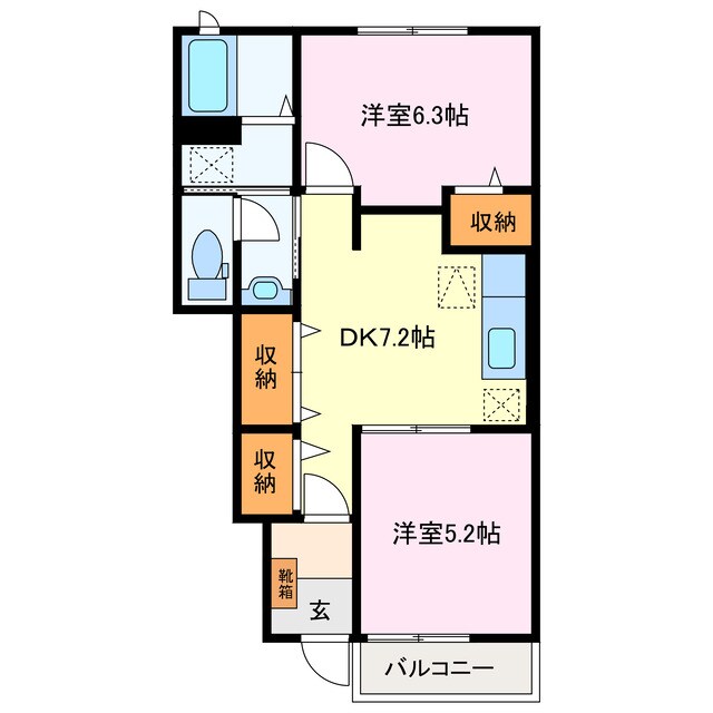 サンライフ・インⅡＡ棟の物件間取画像