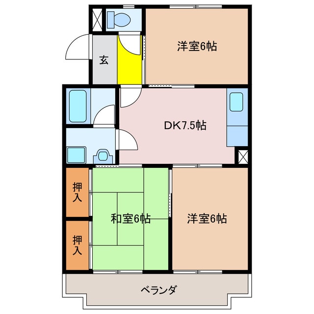 フレンズシャトーの物件間取画像