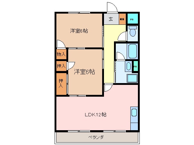 マンション山本の物件間取画像