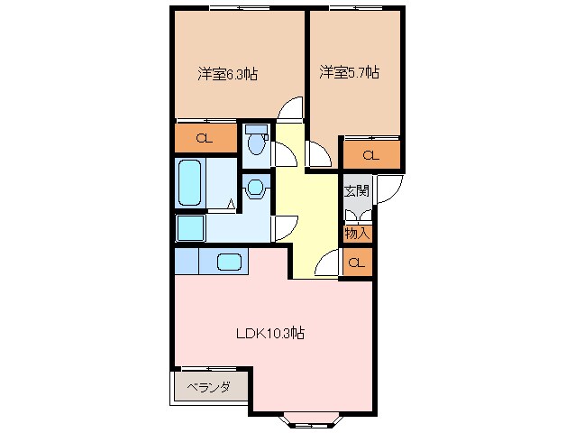 ビューフォートⅡの物件間取画像