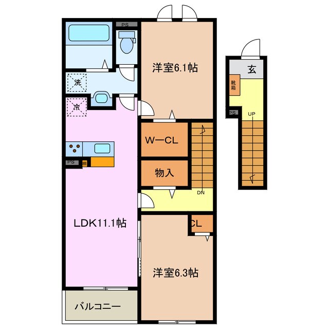 ミライズテラス川越　Ⅱの物件間取画像