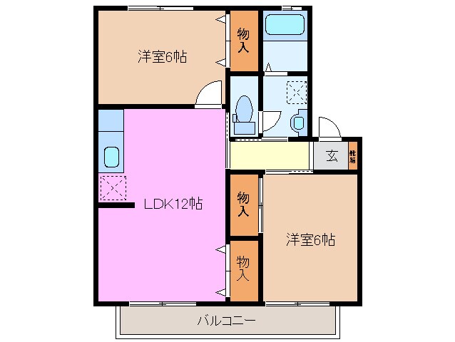 Ｗｉｎｇ２１　Ｃの物件間取画像