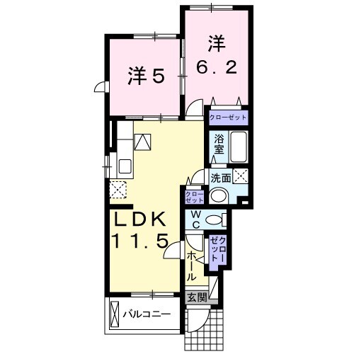 クレーストⅡの物件間取画像