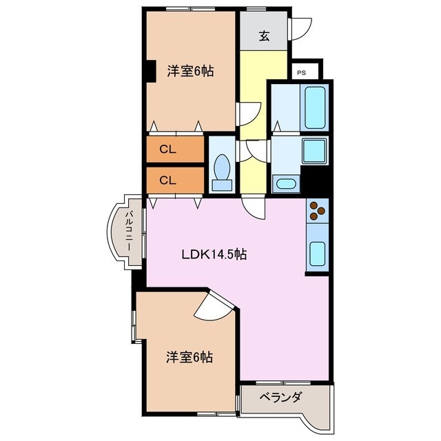 南日永駅 徒歩10分 2階の物件間取画像