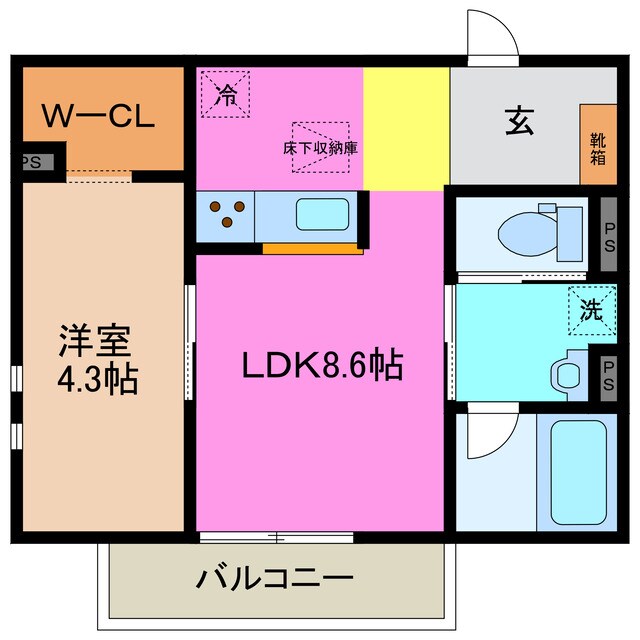 内部駅 徒歩10分 1階の物件間取画像