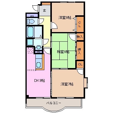 南日永駅 徒歩10分 1階の物件間取画像