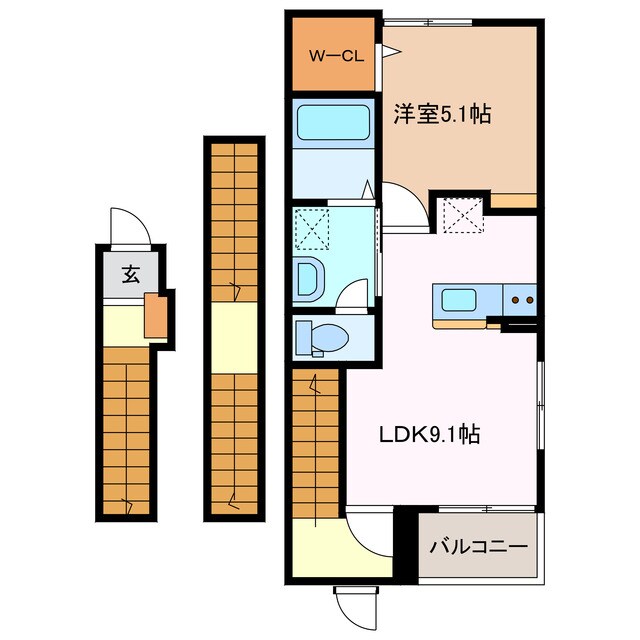 近鉄四日市駅 徒歩12分 3階の物件間取画像