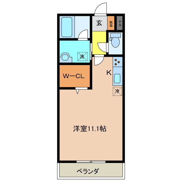 中川原駅 徒歩9分 3階の物件間取画像