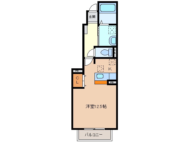 アムール一本木Ⅱの物件間取画像