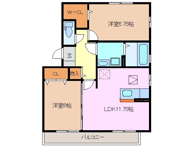 阿倉川駅 徒歩9分 3階の物件間取画像