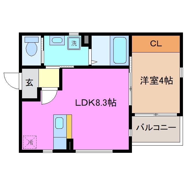 海山道駅 徒歩3分 1階の物件間取画像