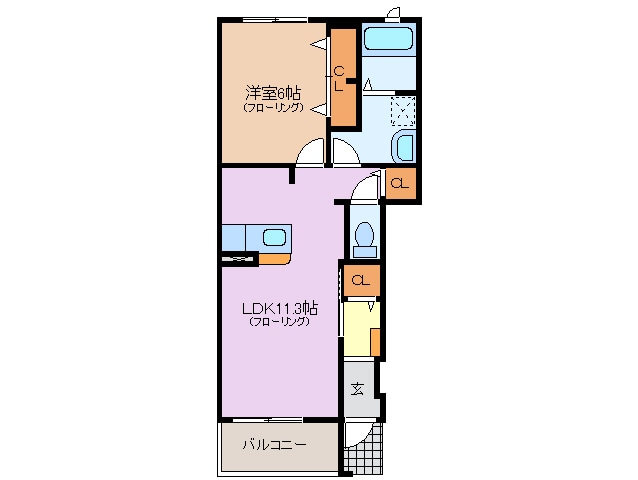 河原田駅 徒歩20分 1階の物件間取画像