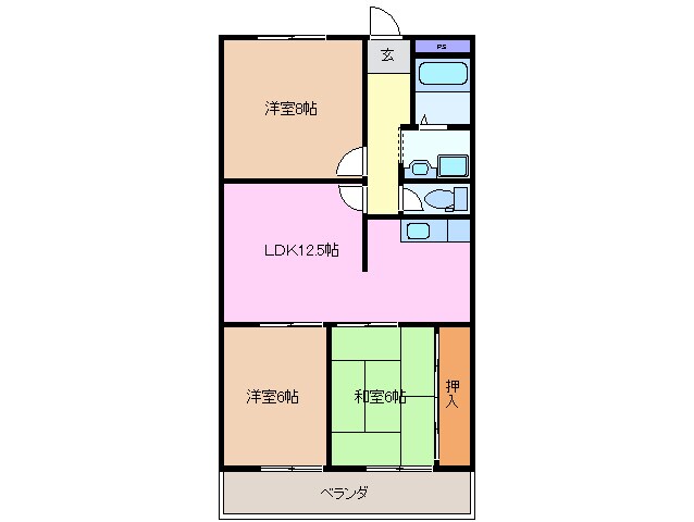 伊勢松本駅 徒歩8分 4階の物件間取画像